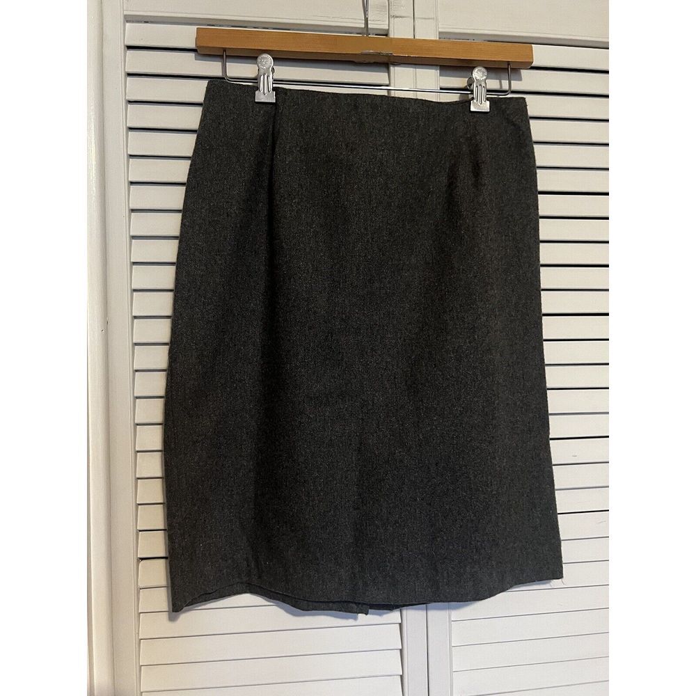 CHRISTINA Women's Size 12 - 13 Skirt Vintage Wool Blend Lined Knee Length‎ Gray
